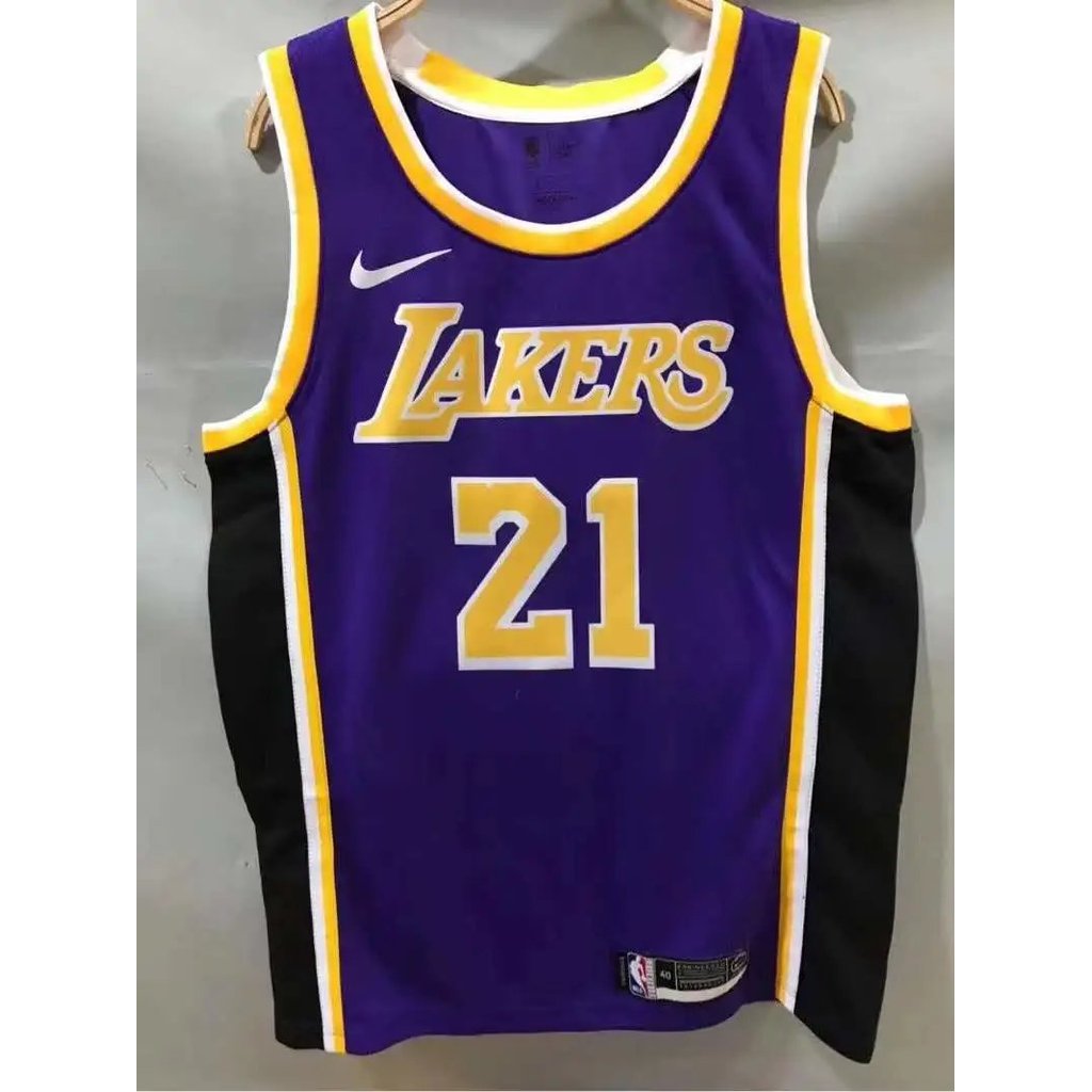 NBA Lakers mùa giải mới 19-20 No. 21 JR Smith Jersey J.R. Smith Hot Pressed Fan Phiên bản Áo bóng rổ