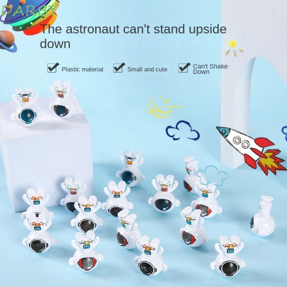 DARBY 10 Chiếc Ngược Mini Tumbler Đồ Chơi, Spaceman Phi Hành Gia Spaceman Phi Hành Gia Để Bàn Bauble