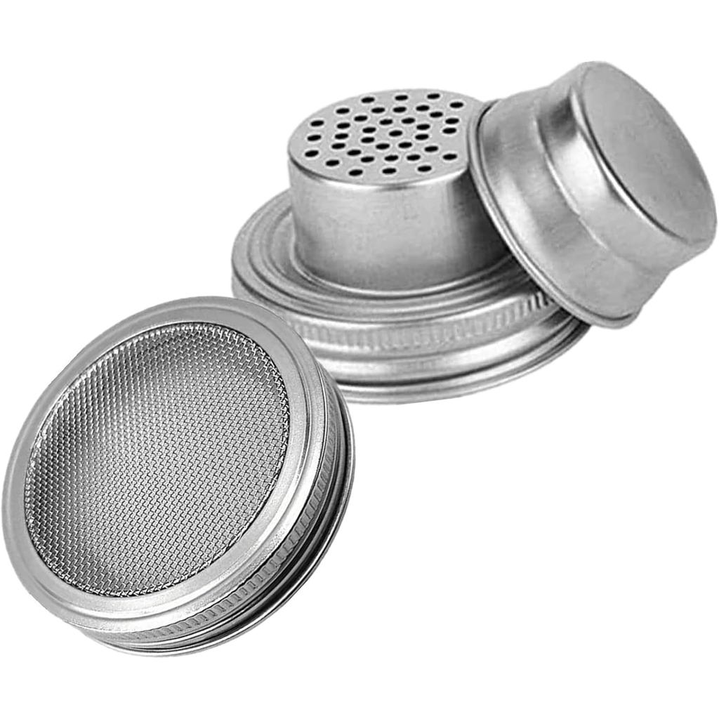Mason Jar Lọc Shaker Nắp Inox 316 Miệng Rộng Mason Jar nảy mầm Lưới Lọc Nắp Bộ Cho Mason Lọ Đóng Hộp