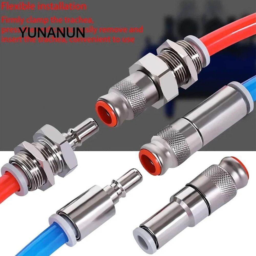 YUNANUN 1 Cái Khớp Nối Nhanh, Khí Nén Ống PU Đầu Nối Nhanh, Đồng Bền KK2P / KK2S-04H-06H-04E-06E-06E