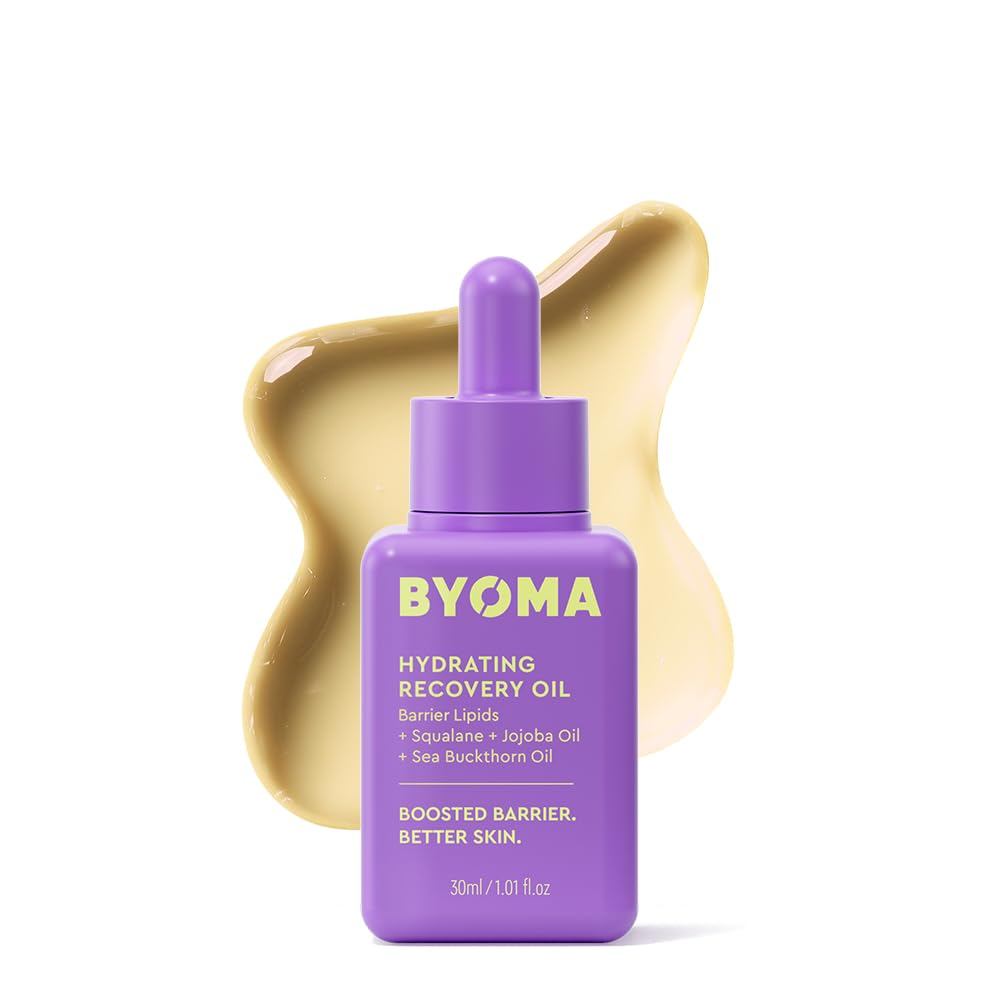 BYOMA Hydrating Recovery Oil - Luxury Face Oil with Squalane, Jojoba Oil & Seabuckthorn Oil - Instan