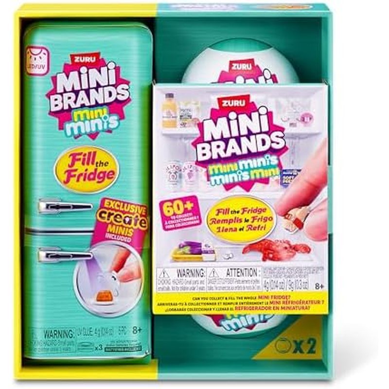 Mini Brands -Fill The Fridge-Series 1-1PK Fill The Fridge PLAYSET S1 và 2PK INT Capsules S1 Combo