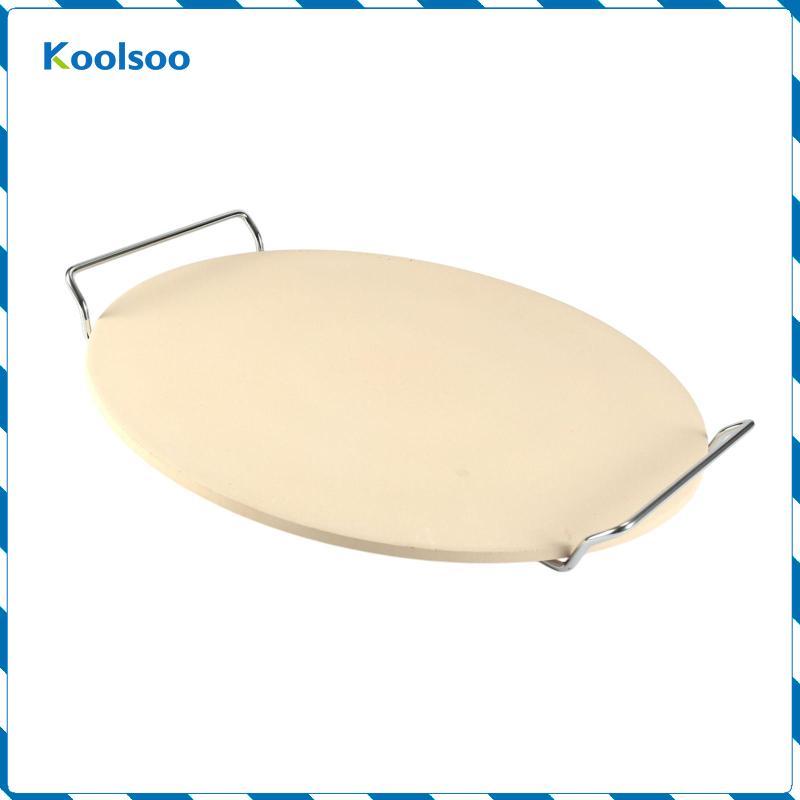 Pizza Stone cho lò nướng, có hỗ trợ cổng, Phụ kiện nhỏ gọn Bánh quy làm bánh Pizza Pizza cho thịt nư