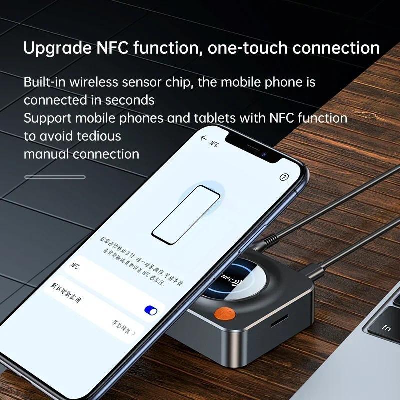 NFC Stereo AUX 3.5mm Jack RCA Quang Bluetooth Âm Thanh Bộ Chuyển Đổi Không Dây TV Bộ Xe Hơi Không Dâ
