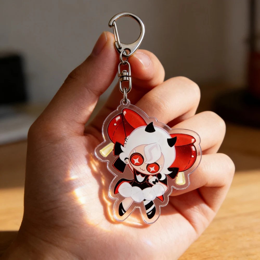 Móc khóa mica Cookie Run nhân vật Candy Apple Cookie Black Sapphire Cookie phụ kiện trang trí balo t