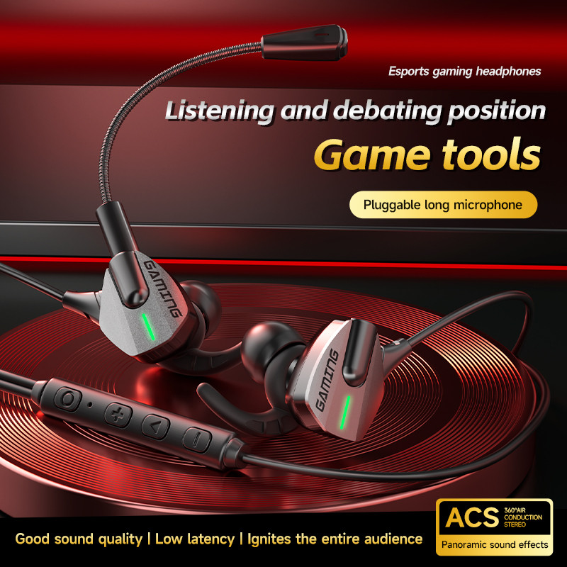 SPRISE G68 Tai nghe có dây Chơi game Esports với 2 Mic Bass Độ trễ siêu thấp Tai nghe HiFi phổ thông 3,5mm / TypeC | BigBuy360 - bigbuy360.vn