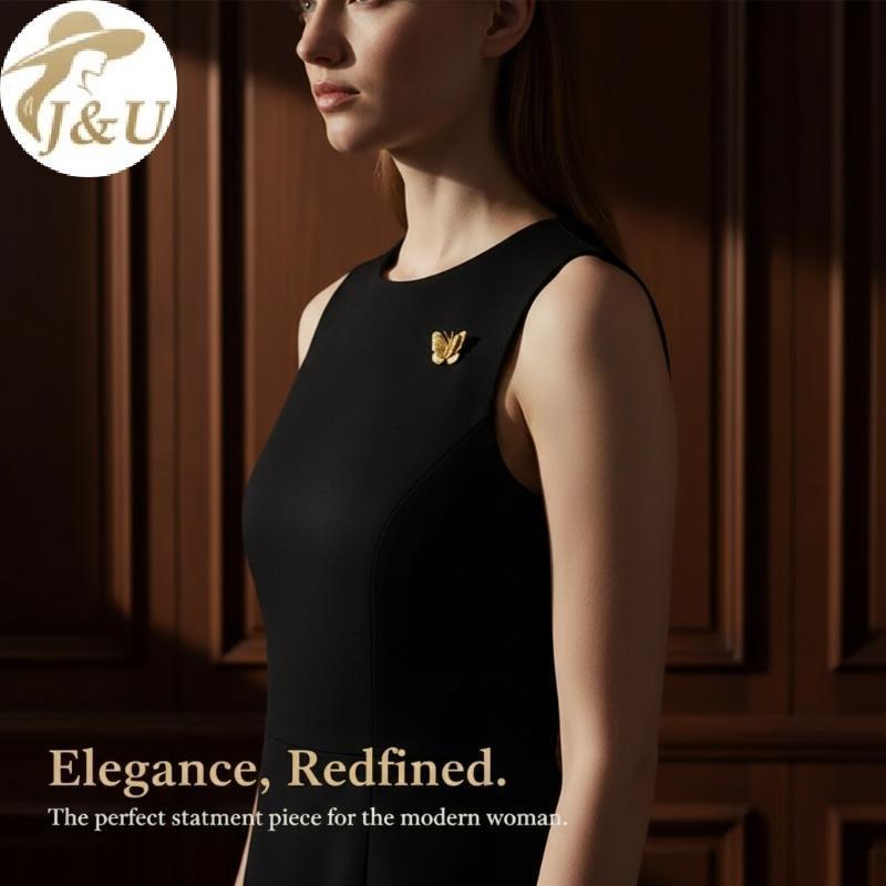 Juwel Vàng Jasmine Bướm Thổ Cẩm - Brooch Phong Cách Retro Cho Áo Khoác Thời Trang Mỗi Ngày