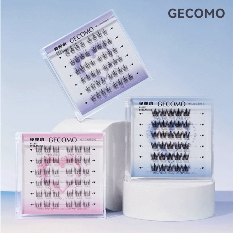 GECOMO Lông Mi Giả Hướng Dương Không Keo Lông Mi Giả Tự Dính Cụm Lông Mi Đơn Tự Nhiên