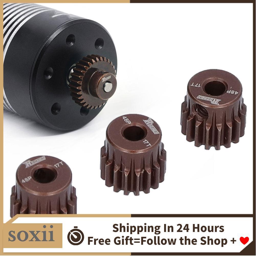 Soxii Sungooyue 3 Bánh Răng Bánh Răng Thép 48DP 17T Cho 1 10 Xe RC Động Cơ Không Chổi Than Trục 3.17