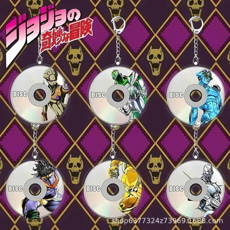 Acryli Keychain Bag Pendant For CD theme Steel Ball Run Gold Experience Hierophant Green Keychain Co