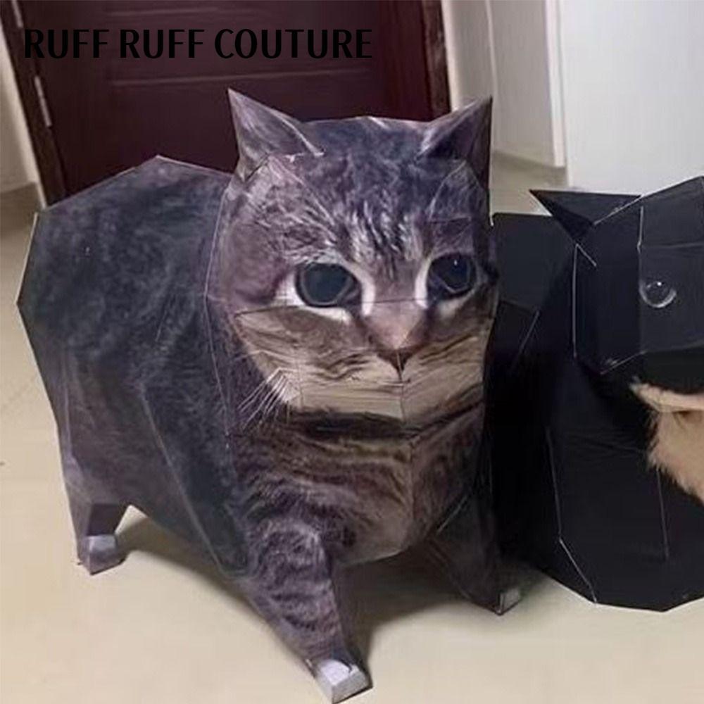 RUFF RUFF COUTURE Kitten Stereo Origami, Maxwell Cat Lớn Oiiao Cat Paper Model, Quà Tặng Wondering K
