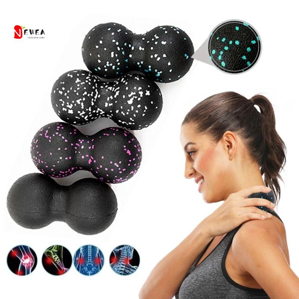 NEWEARTH LIMIT EPP Massage Ball, EPP Elastic Fitness Peanut Massage Ball, Massage Double Lacrosse Ba