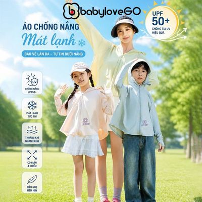 Áo chống nắng BabyloveGO áo choàng chống nắng cánh dơi vải Cool-Air làm mát tức thì chống tia UV