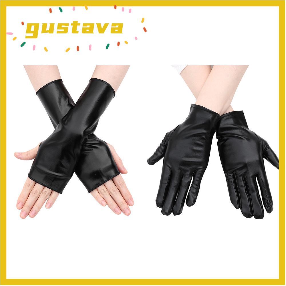 GUSTAVA Găng Tay Đen Gothic Hip-Hop Dance Gothic Punk Dress Up