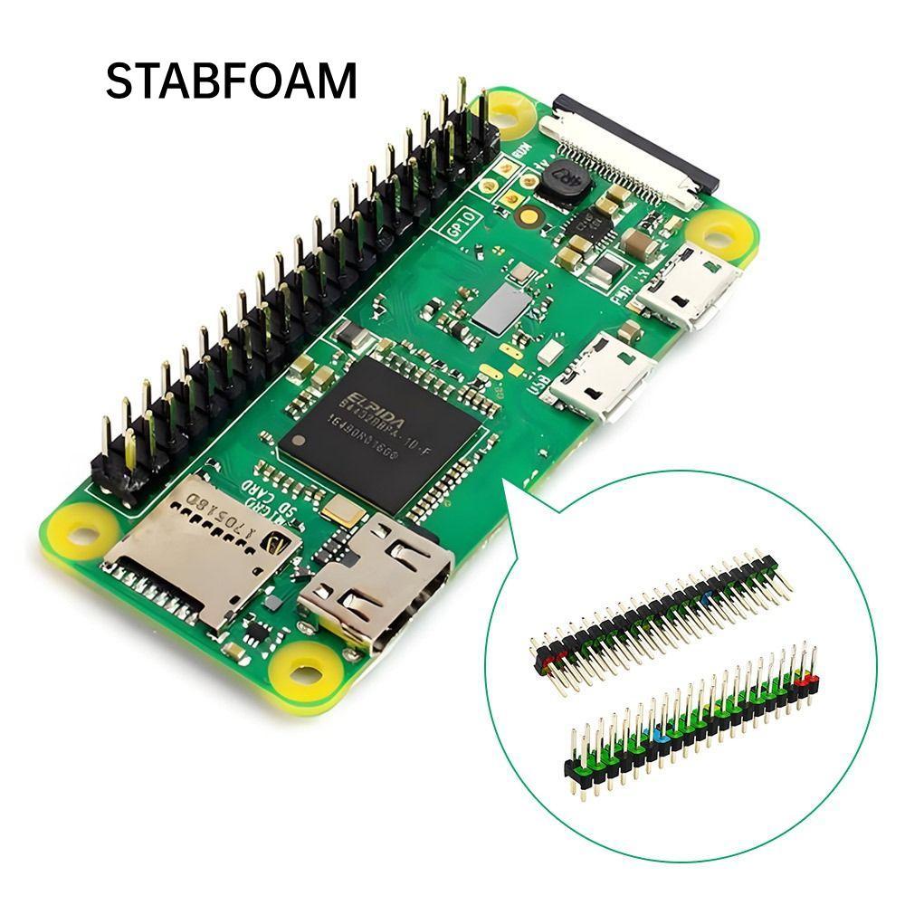 STABFOAM 40 Pin GPIO Header, Đầu bảng phát triển có thể phá vỡ 2 * 20pin, Bộ kết nối PCB Mark đầy mà