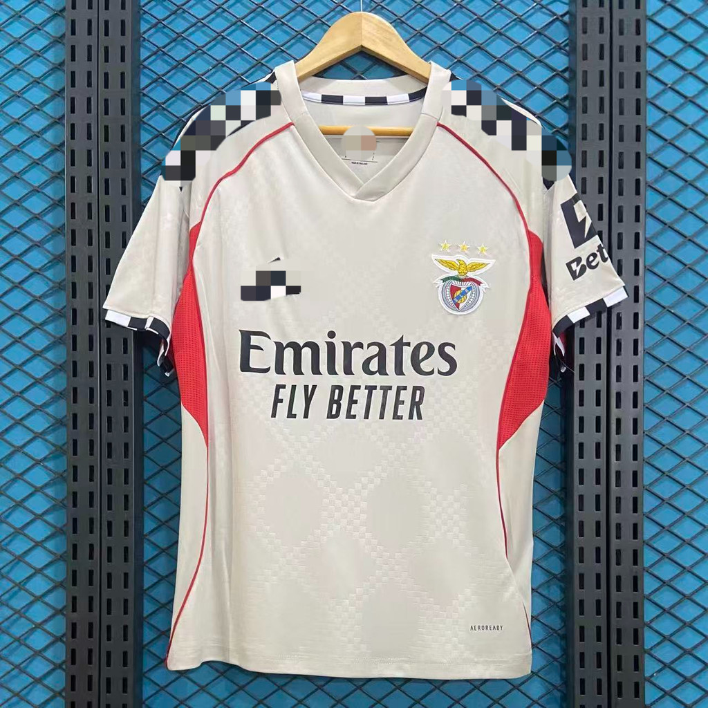 Người hâm mộ 25-26 trận đấu sân khách Benfica Áo thun thể thao bóng đá nam nữ S-3XL