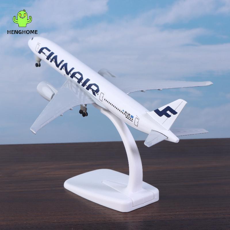 HENGHOME 1 Bộ Hợp Kim Kim Kim Loại Diecast Máy Bay Có Bánh Xe 20CM A350 Finnair Bộ Máy Bay Airbus 35