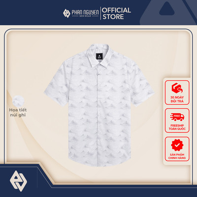 Áo sơ mi cộc tay nam Phan Nguyễn, chất liệu cao cấp, mềm mại, thoáng mát, form slim fit SMC.551