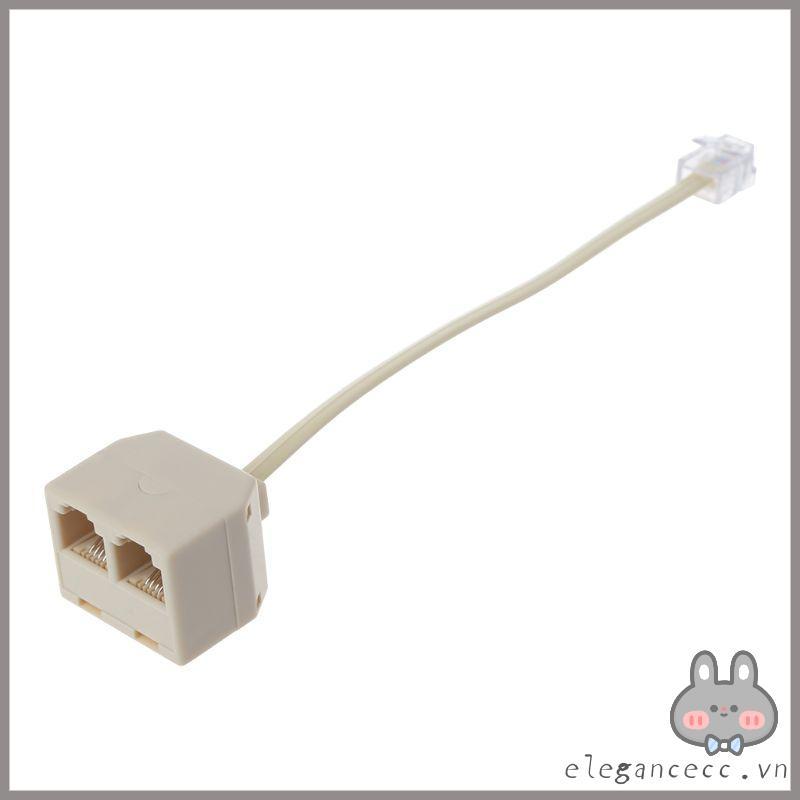 Bộ chia điện thoại ELEGA RJ11 6P4C 1 Bộ chuyển đổi nam sang 2 cái Bộ tách RJ11 sang RJ11