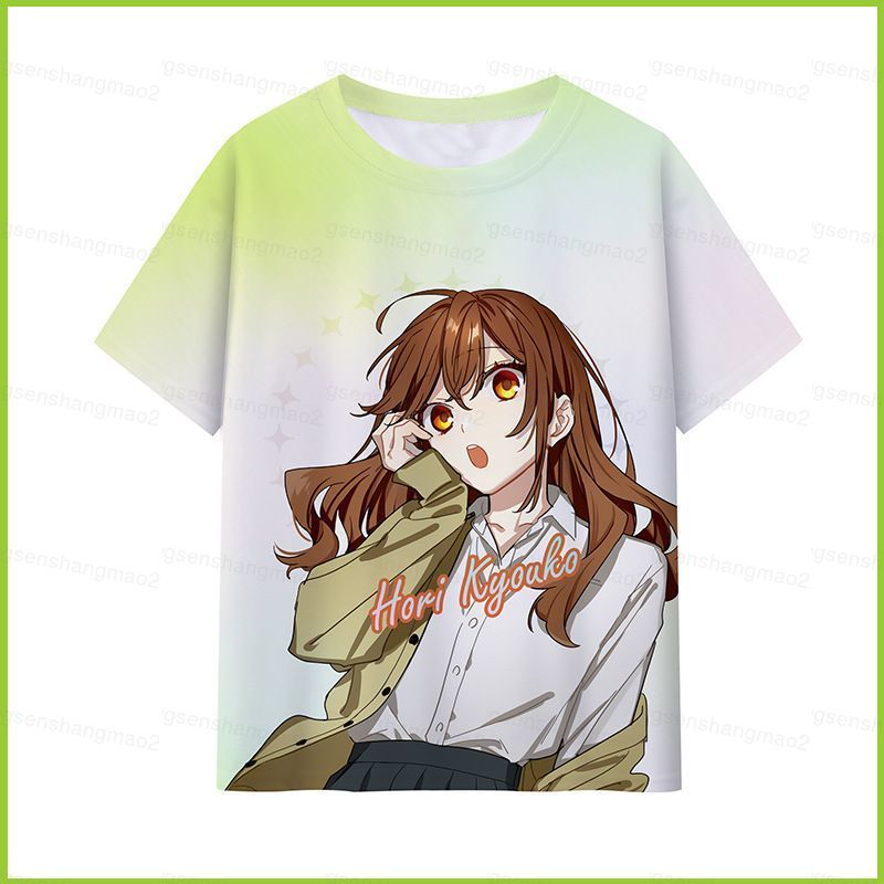 Áo thun cosplay anime Hori và Miyamura vải full graphic mùa hè tay ngắn