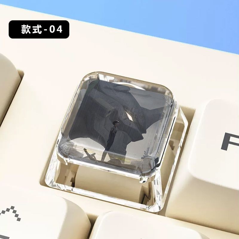 Số EVA. 1 Máy Asuka Aya Polly Keycap Trong Suốt Cá Tính Sáng Tạo Bàn Phím Máy Tính Keycap Đơn EVA Số
