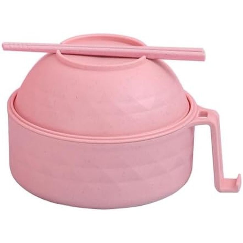 Microwave Ramen Bowl,Microwave Ramen Cooker with Lid,Plastic Mixing Salad Pasta Fruit Rice Cereal In