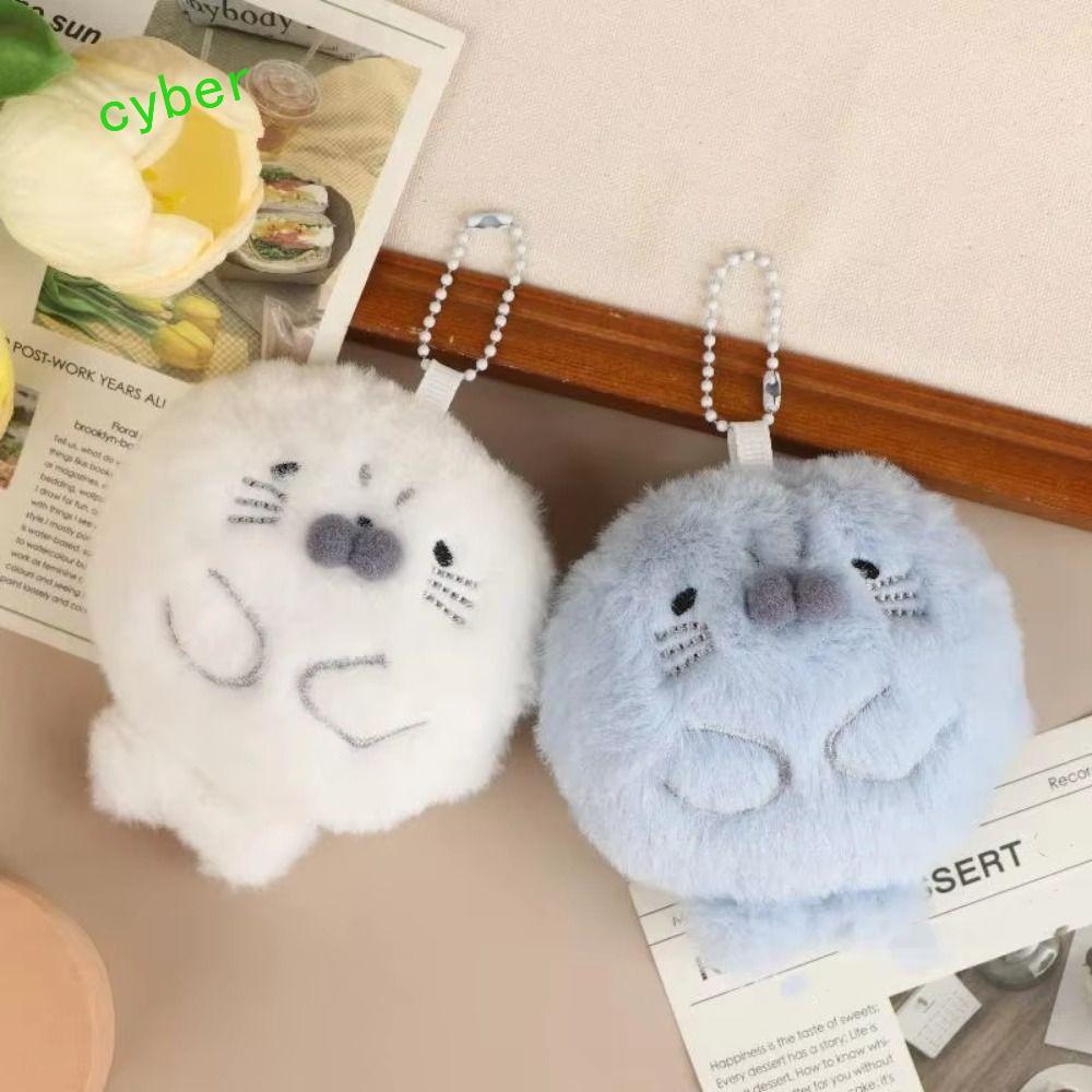 CYBERLINX Seal Móc khóa sang trọng, Túi đeo nhẫn kim loại Charms Seal Doll Mặt dây chuyền, Trang sức