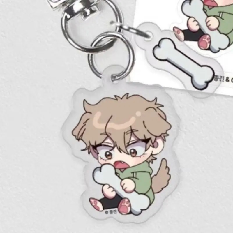 Móc khóa Negative Love Tình Yêu Tiêu Cực Dog Ver Manhwa BL Hàn Quốc Mica Chibi Dễ Thương Trang Trí C