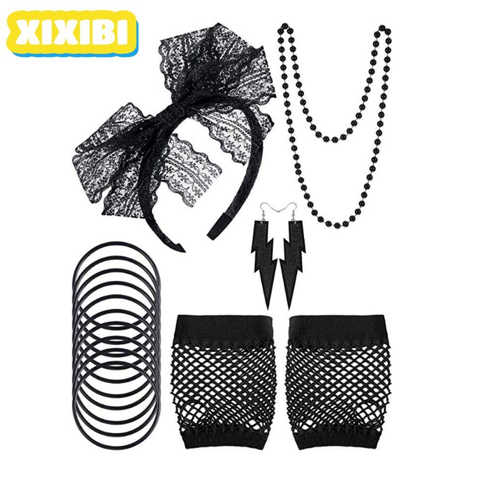 XIXIBI 80s Fancy Girls 80s Party Retro Fishnet Găng tay
