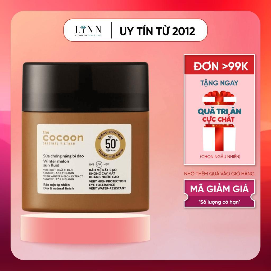 Sữa chống nắng Cocoon quang phổ rộng, bảo vệ da mịn màng SPF 50+ PA++++ Cocoon Việt Nam 5ml - 50ml