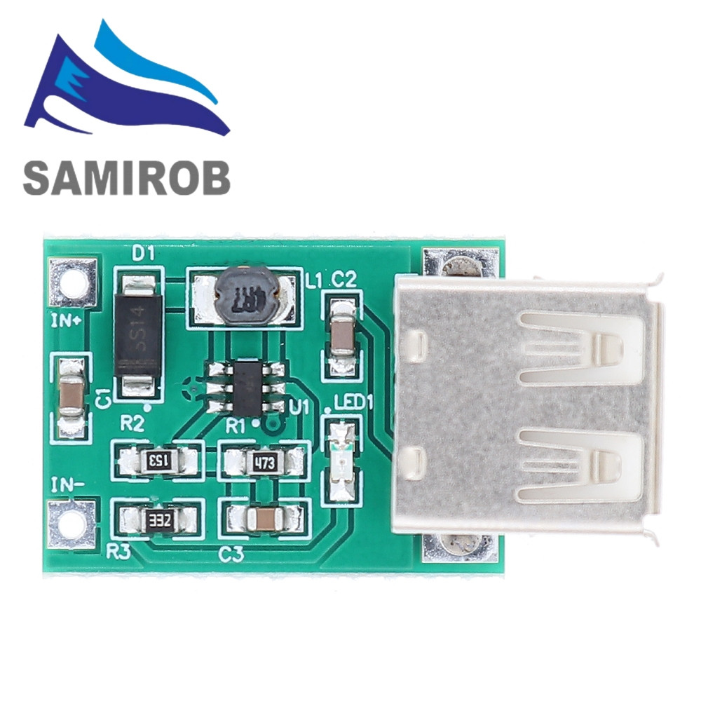 USB DC 3V sang 5V Bộ sạc đầu ra tăng tốc Mini DC-DC Boost Mô-đun nguồn