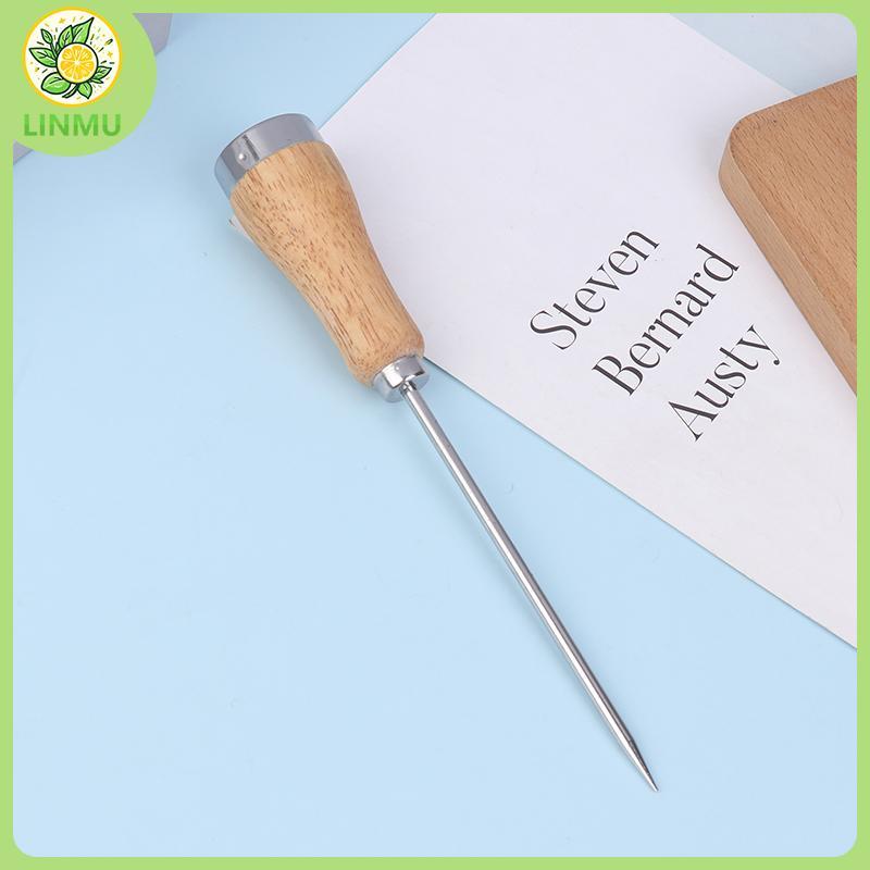 [LINMU] Ice Pi Ice Icing Breaker Tay cầm bằng gỗ Thép không gỉ Ice Pi Punch Crusher Cotail Sti Fruit