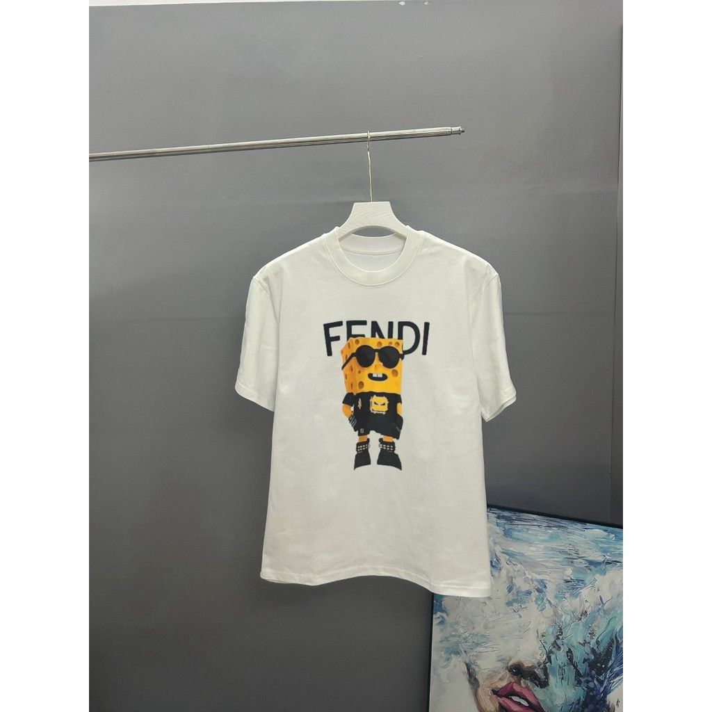 Fendi 2026 - Áo Thun Cổ Tròn Tay Ngắn Cho Nam Nữ, Thiết Kế Thời Thượng Từ Thương Hiệu Fendi