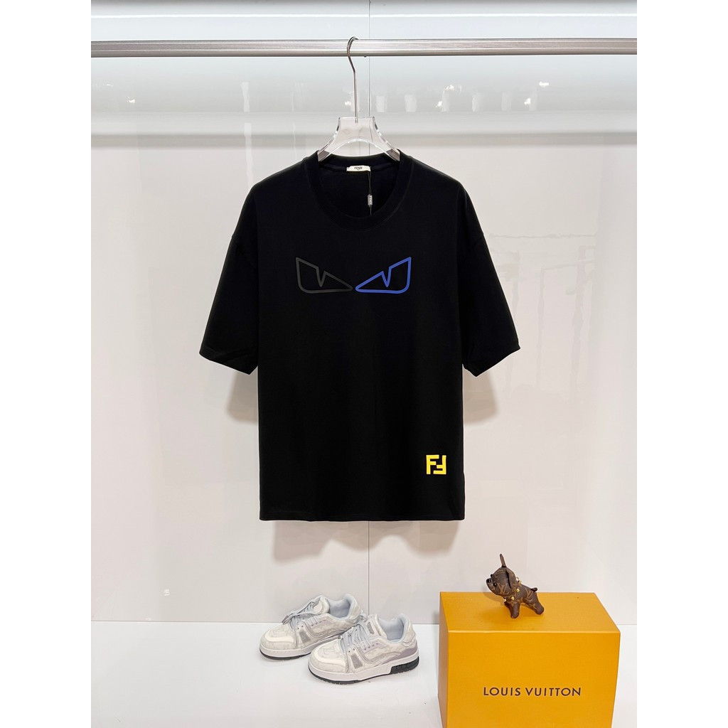 Fendi Áo Thun Tay Ngắn Nam Nữ - Thiết Kế Retro Mới
