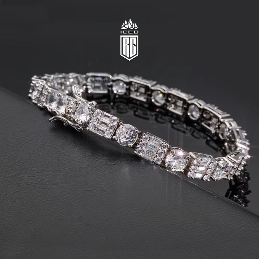 Lắc tay 6.5mm Tennis Chain Bracelet Round Mix Cut Cubic Zirconia Iced LT-CZ-10003