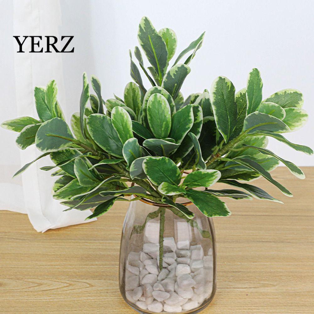 Cây Ficus nhân tạo YERZ, Cây Banyan nhiệt đới lớn như thật, Cây mô phỏng bằng nhựa 35 lá Cây Ficus g