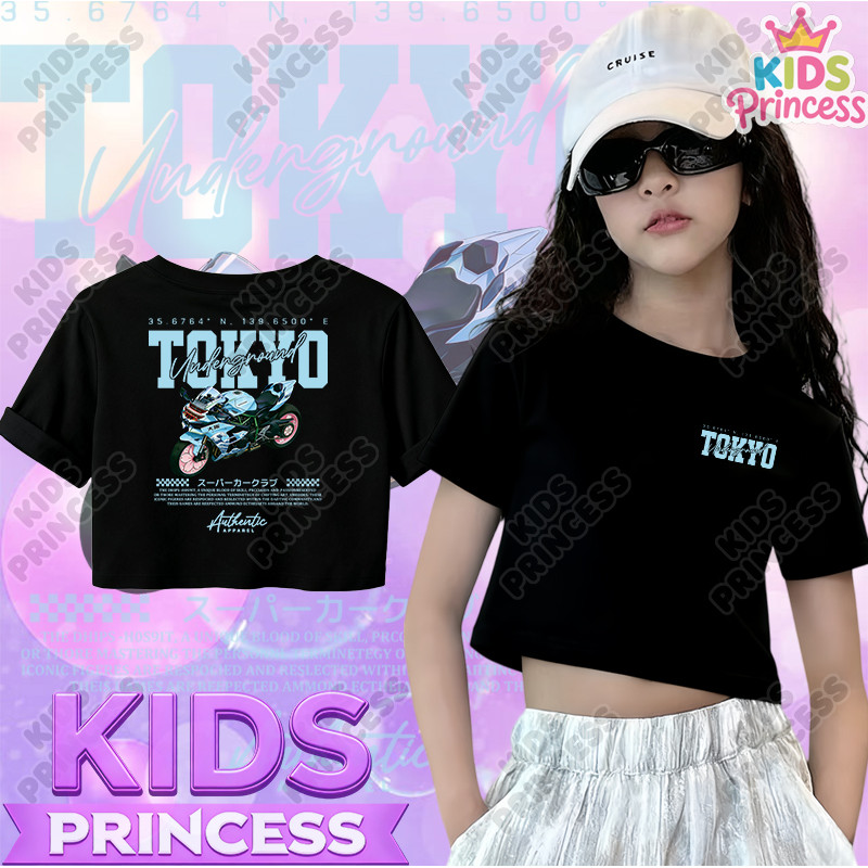 (Giao hàng trong 24 giờ) Năm 2026 Áo thun ngắn tay Crop Top Girls In A1336