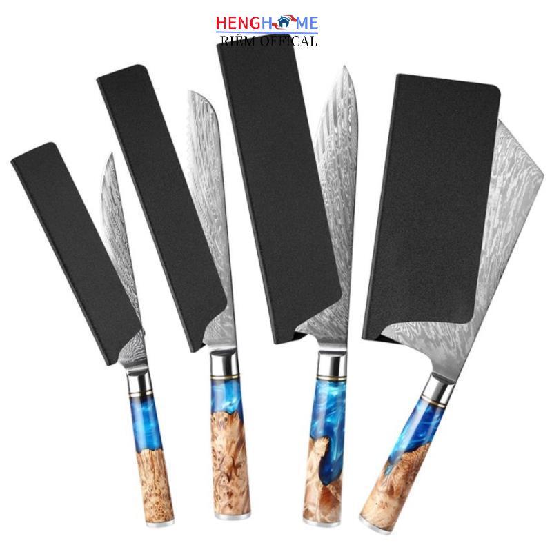 HENGHOME Bền Đầu Bếp Dao Có Vỏ 8 Inch Santoku Sashimi Sushi Cleaver Độ Cứng Cao Nấu Ăn Nhà Bếp Dụng 