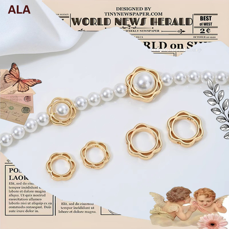 💖Phụ kiện trang sức DIY💖Vòng tay hạt tự làm 14K vàng mạ và pha lê, thiết kế hoa mai, phụ kiện trang 