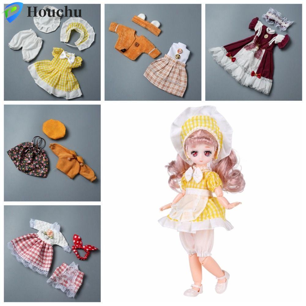 HOUCHU Váy treo công chúa búp bê 30cm, Quần áo búp bê Lolita 1 / 6 BJD đáng yêu, Phụ kiện búp bê Tin