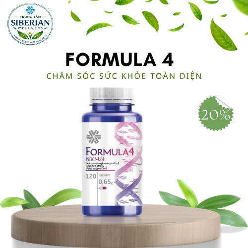 Siberian novomin FORMULA 4 , bảo vệ tế bào cơ thể - Hộp 120 viên