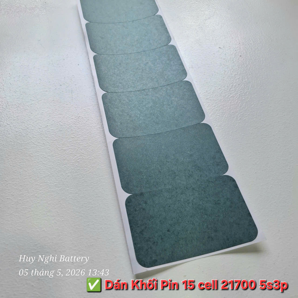 Dán Cách Điệp Khối Pin 15 cell (5s3p) Loại Vỏ 21700