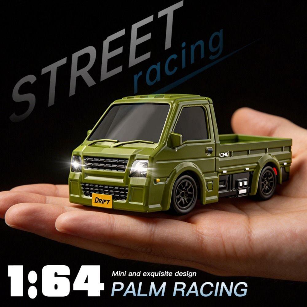 ISMLDS RC Drift Car, Xe tải RC tốc độ cao 2.4G 1: 64, Đèn LED 4WD chất lượng cao có thể sạc lại Mini