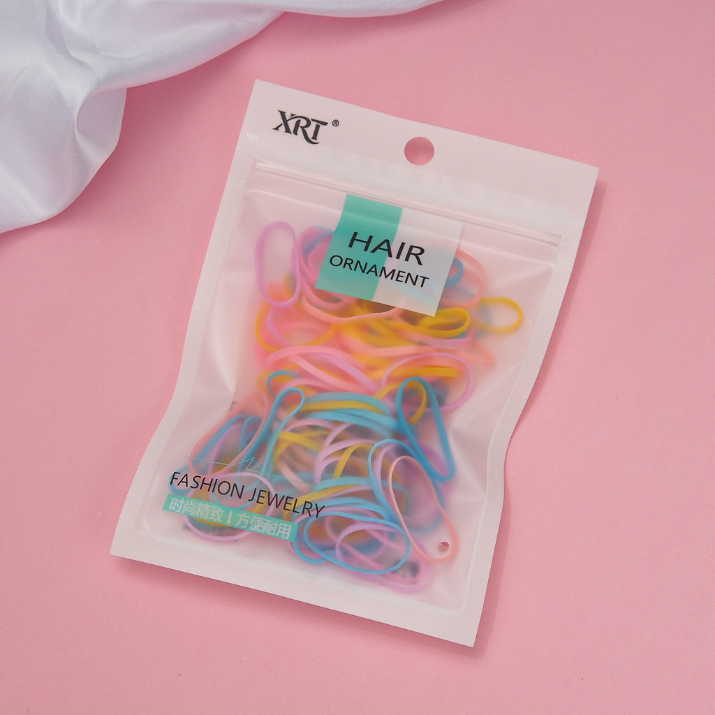 Boutique Siêu Phụ Kiện Tóc Nhật Bản Trẻ Em Hàn Quốc Dây Cao Su Dùng Một Lần 100 Túi Kéo Mạnh Không T