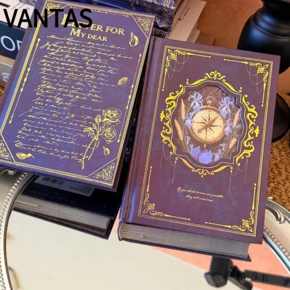 Sổ tay bìa cứng VANTAS A6, 192 tờ Century Hymn Series Nhật ký A6, Retro DIY Thêu Sò Tạp chí Notebook