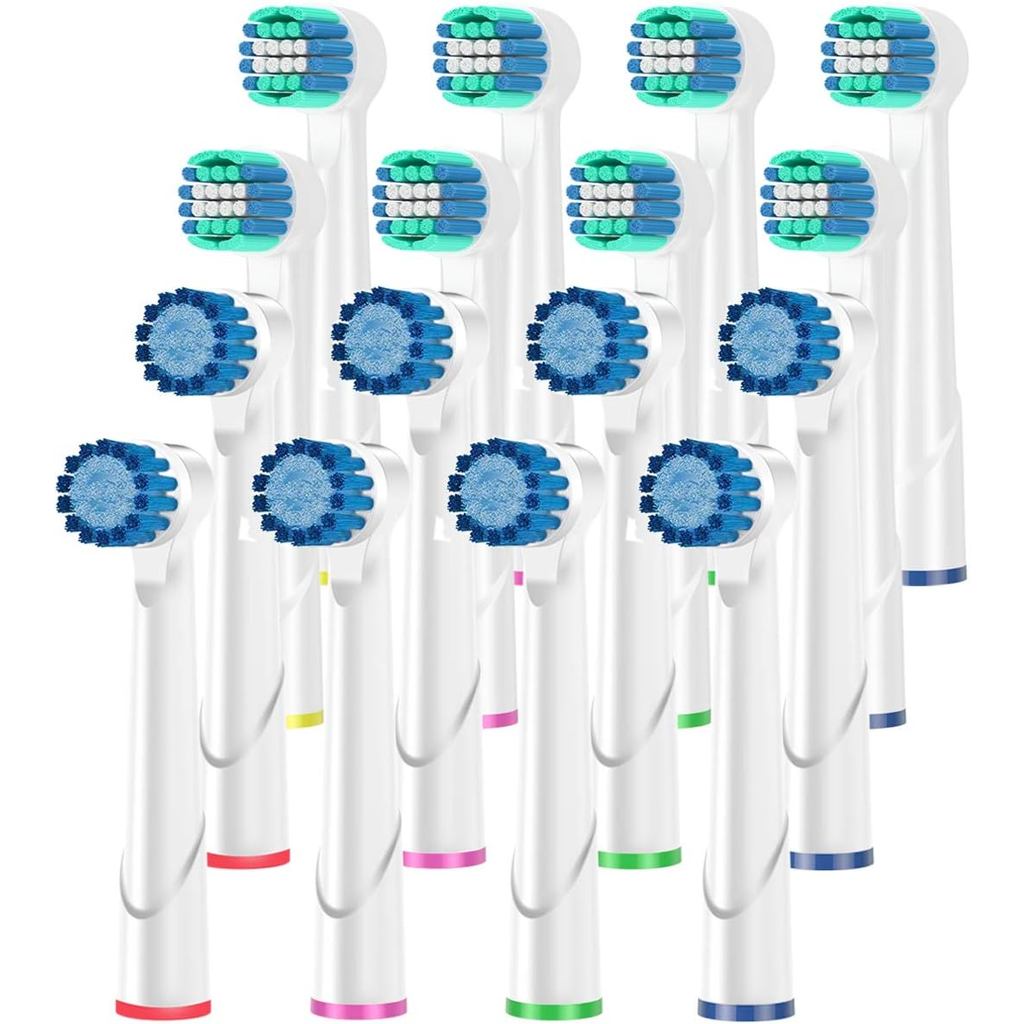 Đầu thay thế Tương thích với Bàn chải đánh răng Oral B Braun Electric- 16 gói Đầu bàn chải nhạy cảm 