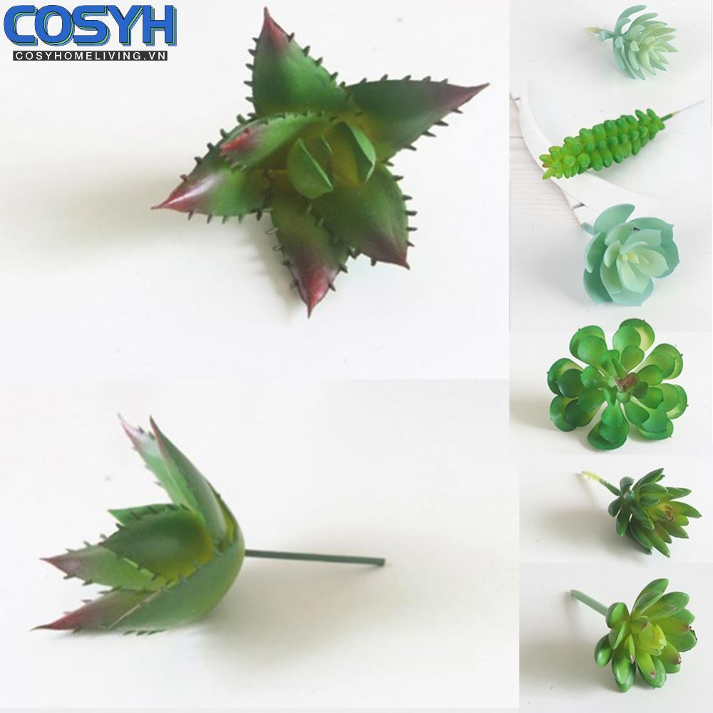 <cosyh>Artificial Succulent Plants Flocked Stems Unpotted for Office Table Decor
