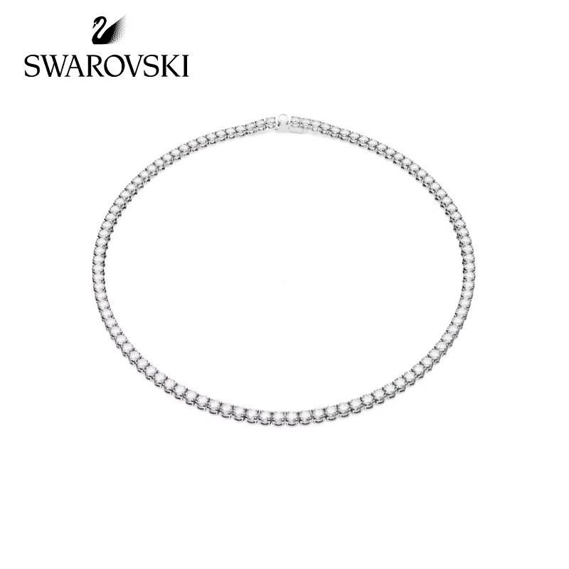 Swarovski Matrix Tennis Necklace Female Clavicle Chain Jewelry Light Luxury High-End Feel