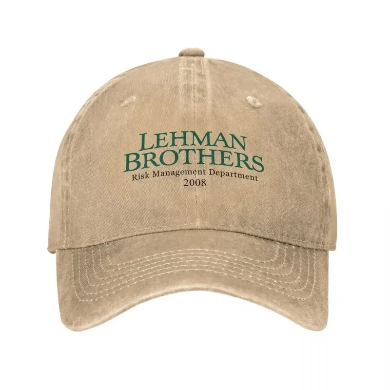 Retro Lehman Brothers Quản Lý Rủi Ro Phòng 2008 Trucker Hat Unisex Đau Khổ Rửa Mũ Chạy Ngoài Trời Mũ