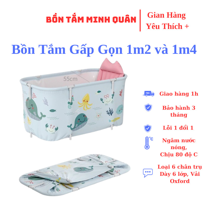 Bồn Tắm Gấp Gọn 70, 1m2 Và 1m4 Minh Quân, Ngâm Thảo Dược, Ngâm Nước Đá 250l .